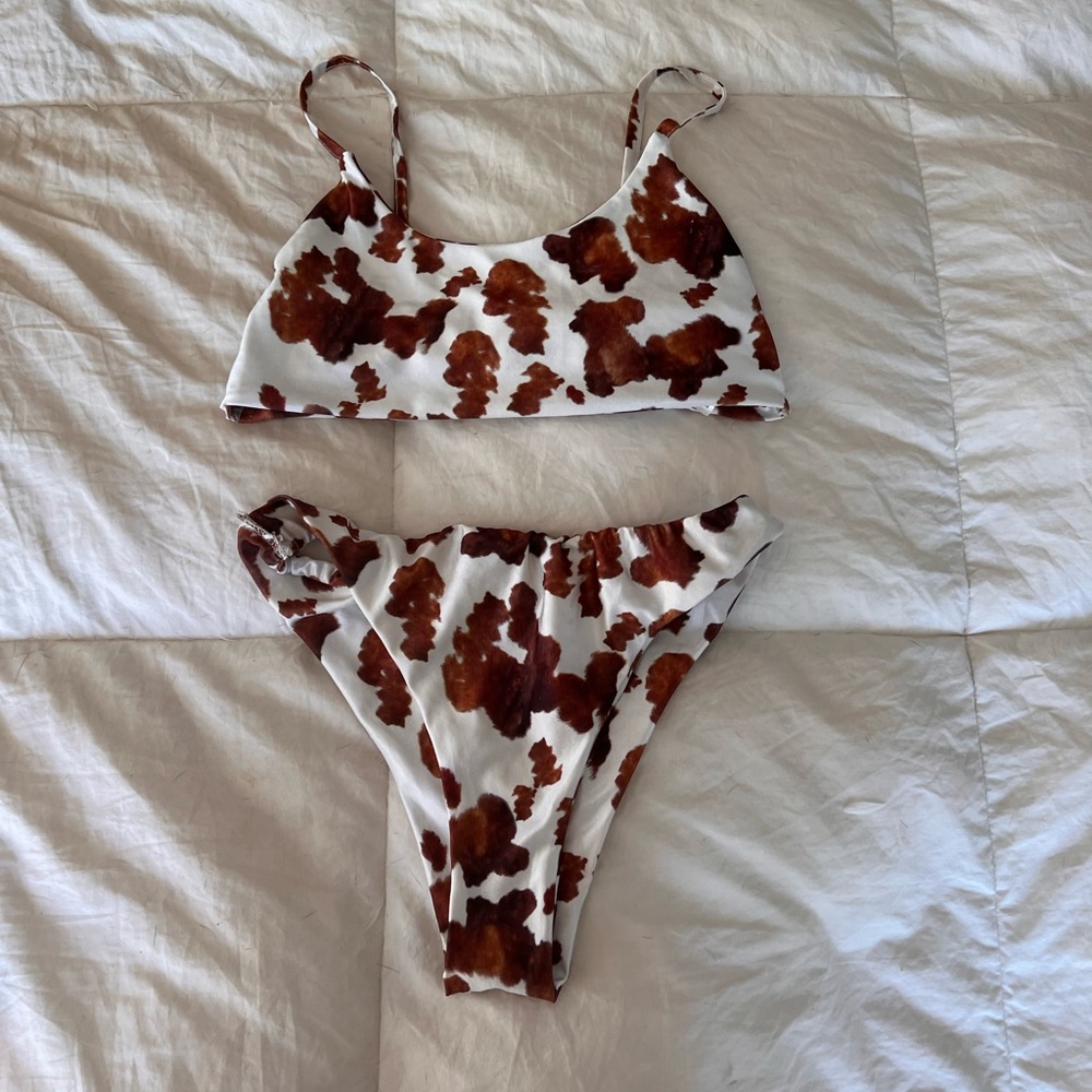 Nasty Gal Cow Print Bikini